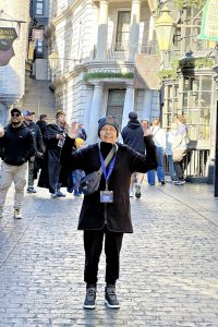 Woman posing in a Disney Park