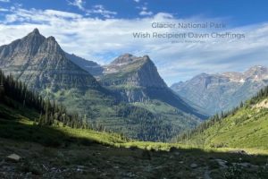 mountain photo with quote green and blue skies